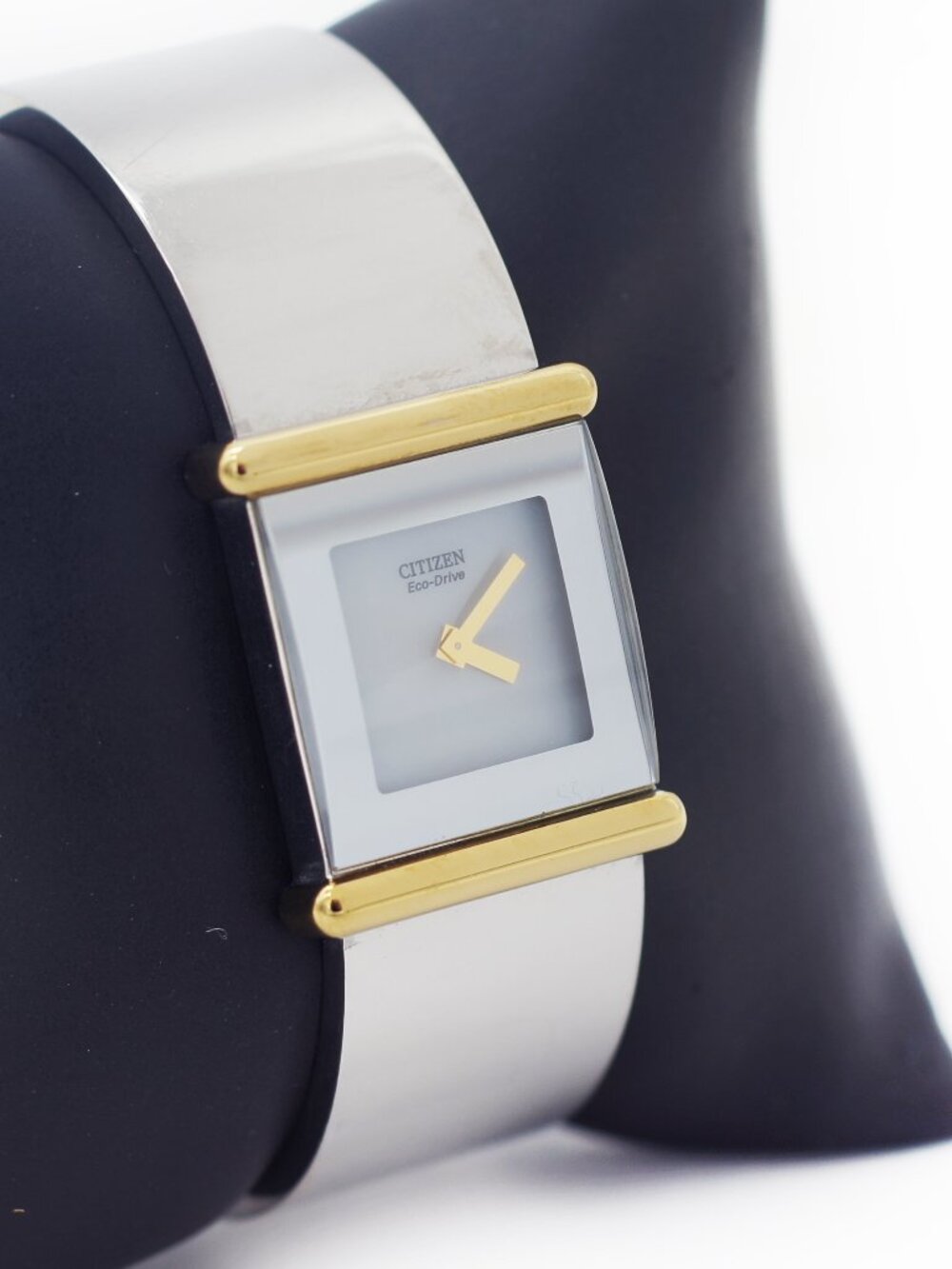 Vintage Citizen Eco-Drive Two-Tone Square Bangle Dress Watch